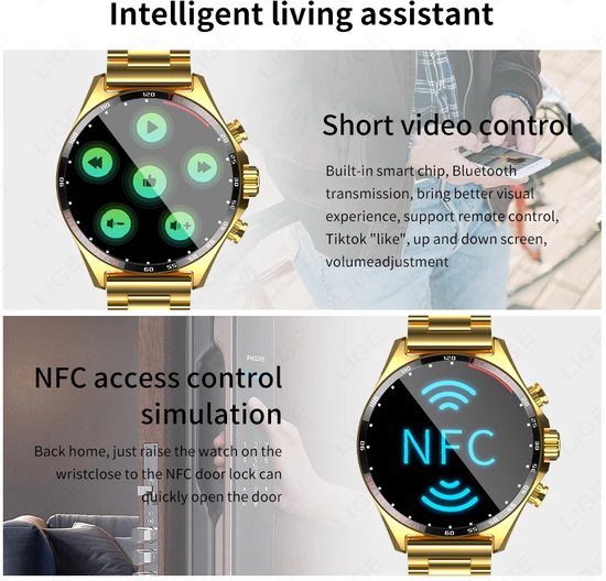 Smartwatch Bluetooth voor Android, Samsung en iPhone