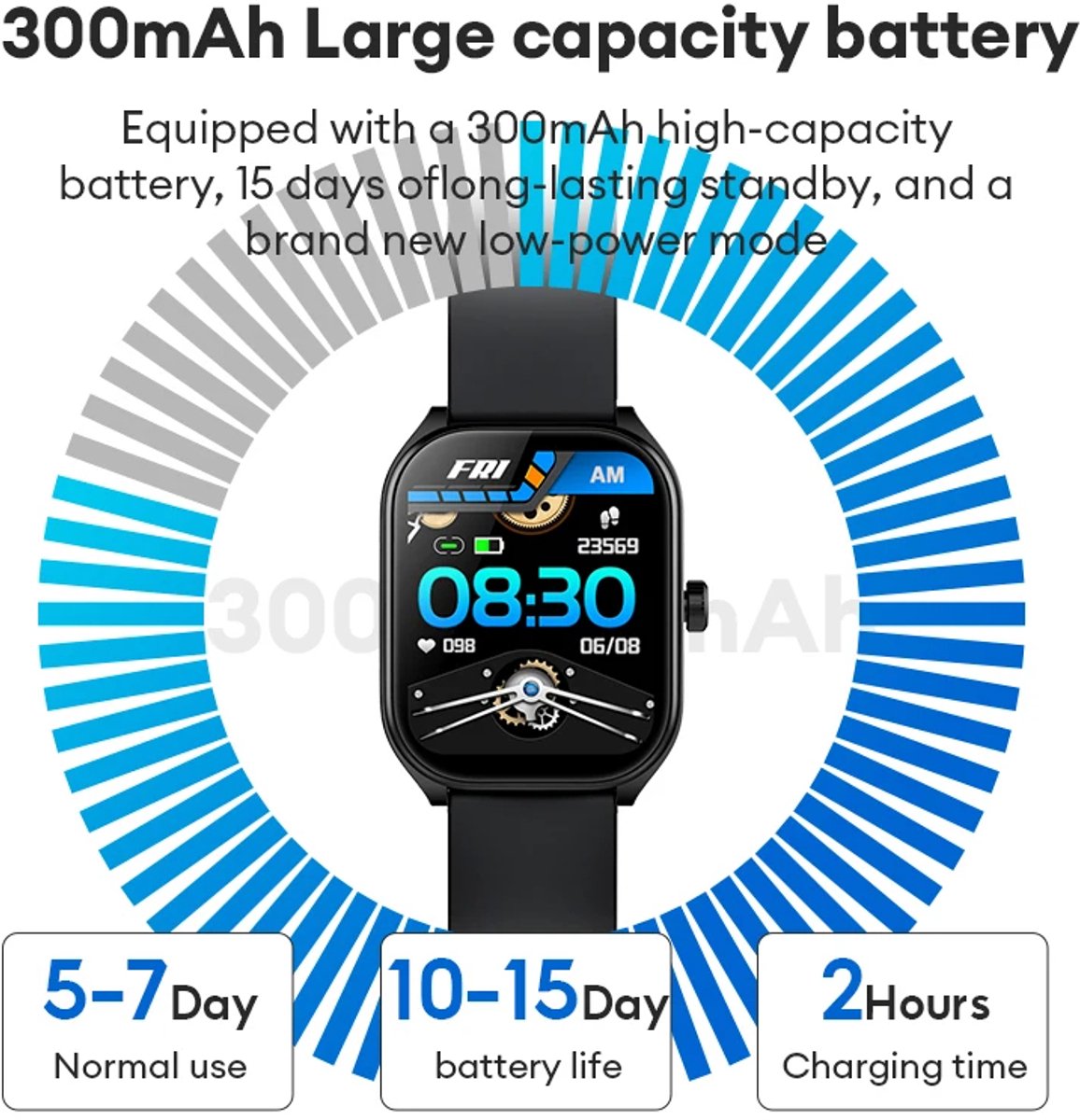 Smartwatch Heren AMOLED 2.01'' – Bluetooth Sporthorloge IP68