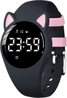 Smartwatch Kinderen Kat Zwart Roze
