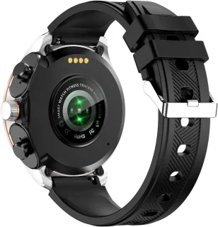 Smartwatch met Draadloze Oordopjes 1,53” Ronde Fitness Tracker Zilver