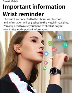 Smartwatch met Draadloze Oordopjes 1,53” Ronde Fitness Tracker Zilver
