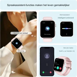Smartwatch Multifunctioneel Met Extra Band - 1.85'' Fitness Tracker
