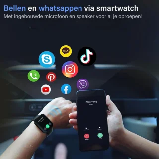 Smartwatch Pro Versie - Unisex - Compatibel met Apple, Samsung en Android