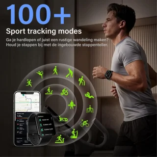 Smartwatch Pro Versie - Unisex - Compatibel met Apple, Samsung en Android