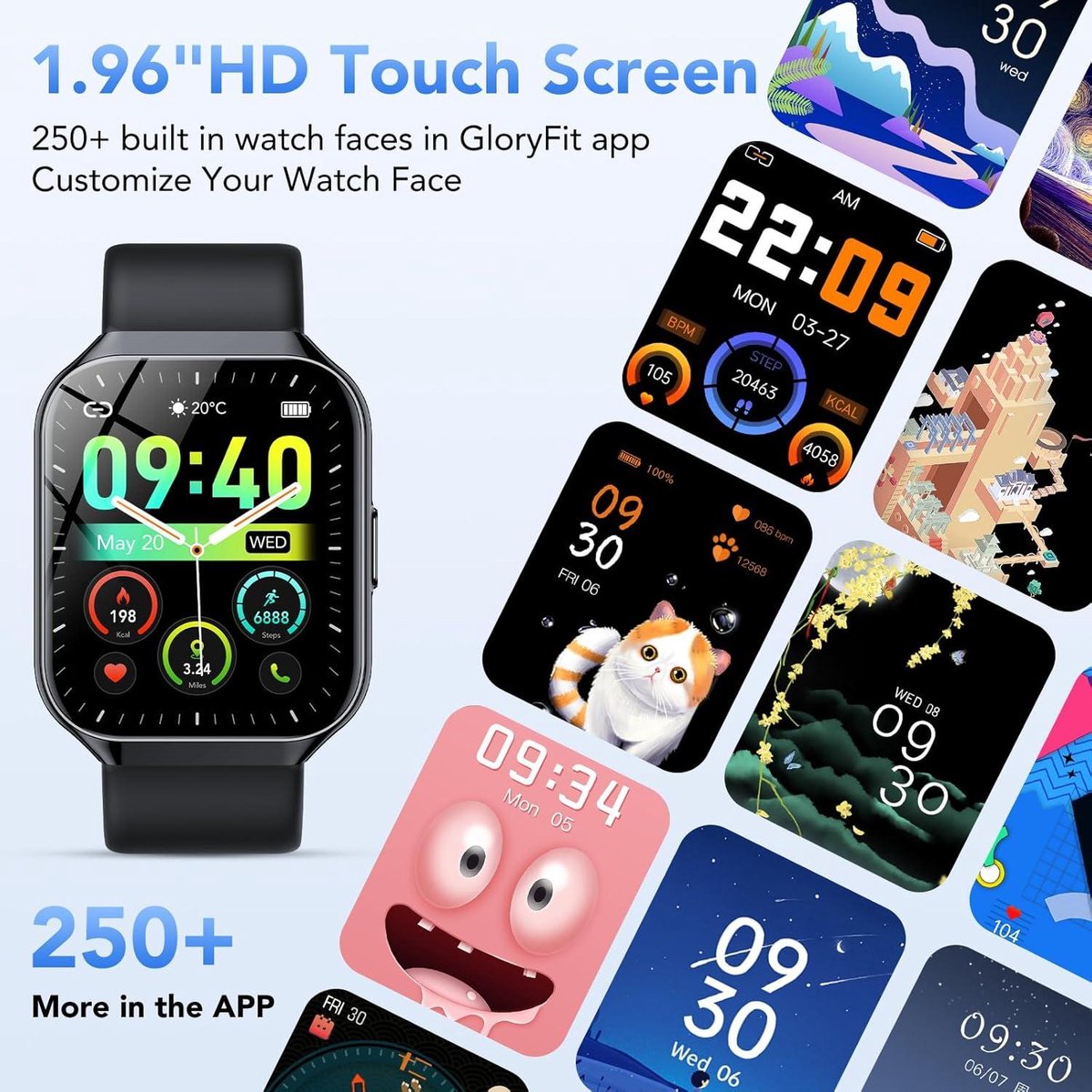 Smartwatch Sporthorloge Dames Heren 1.96 Inch IP68