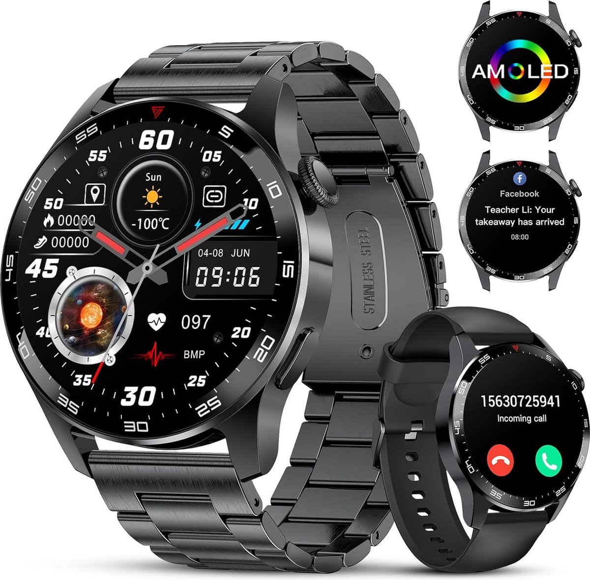 Smartwatch Sporthorloge Fitness Hartslagmeter