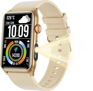 Smartwatch sporthorloge voor dames - goudkleurig