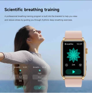 Smartwatch sporthorloge voor dames - goudkleurig