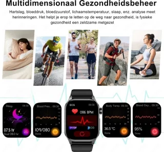 Smartwatch Sporthorloge Zwart