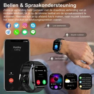 Smartwatch Sporthorloge Zwart