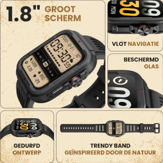 SmartWatch-Trends Outdoor Smartwatch Zwart