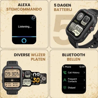SmartWatch-Trends Outdoor Smartwatch Zwart
