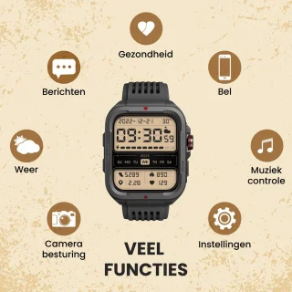 SmartWatch-Trends Outdoor Smartwatch Zwart