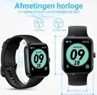 SmartWatch-Trends S205L Smartwatch Zwart