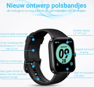 SmartWatch-Trends S205L Smartwatch Zwart
