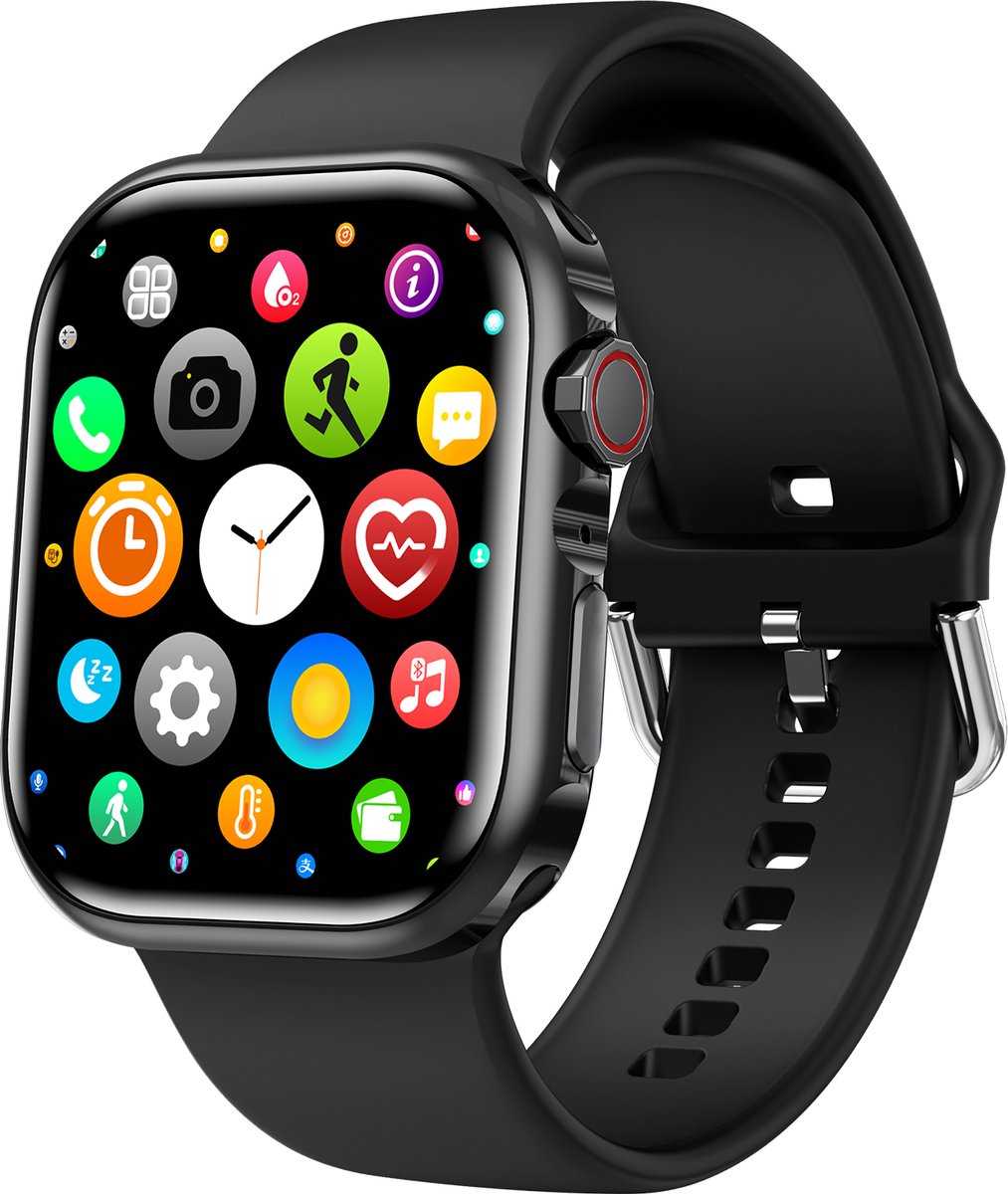 Smartwatch Unisex Sport Zwart TPU Bandjes Bluetooth 5.2