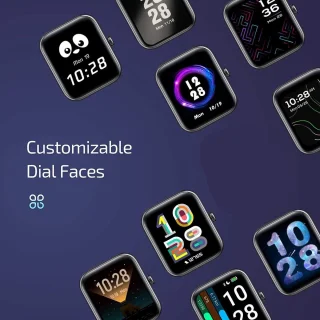 Smartwatch Zwart voor Dames, Heren en Kinderen - Compatibel met Android en iOS