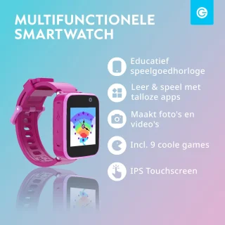 Soundlogic Kinder Smartwatch Roze met Camera en SD-kaart
