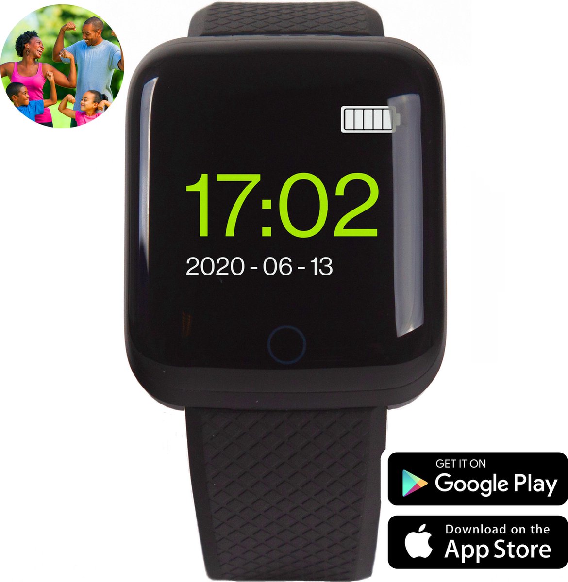 Soundlogic Smartwatch Android Bluetooth Zwart