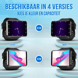 Soundlogic XL Smartwatch 16GB Zilver voor Dames & Heren