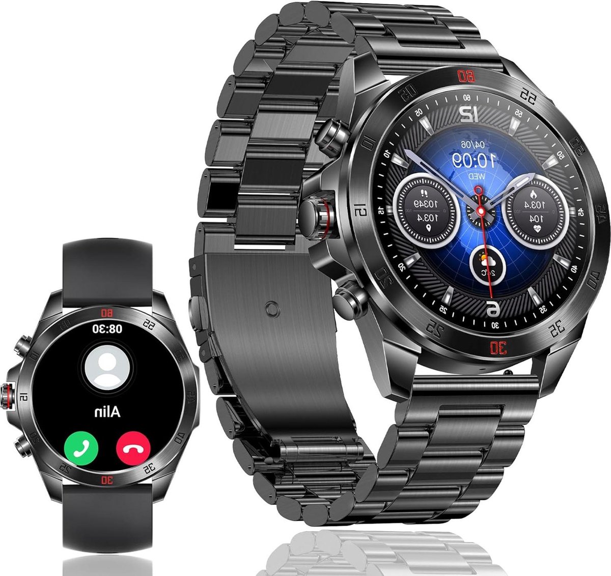 De Sporthorloge 1.43" Amoled Touchscreen voor Mannen - Android iOS in één oogopslag