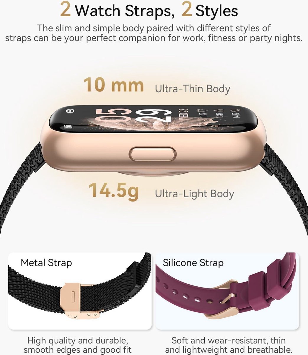 Sporthorloge Dames Smartwatch 1.47 inch Fitnesshorloge IP68 Waterdicht
