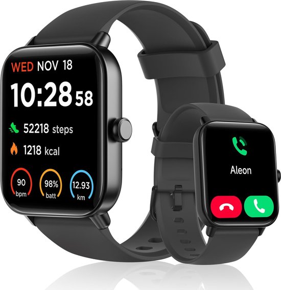 Sporthorloge Smartwatch Zwart voor Android & IOS
