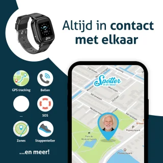 Spotter GPS Watch Senior 4G GPS Alarmhorloge voor Ouderen