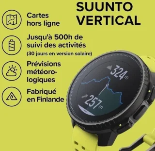 Suunto Vertikal GPS Sporthorloge Zwart Lime 49mm