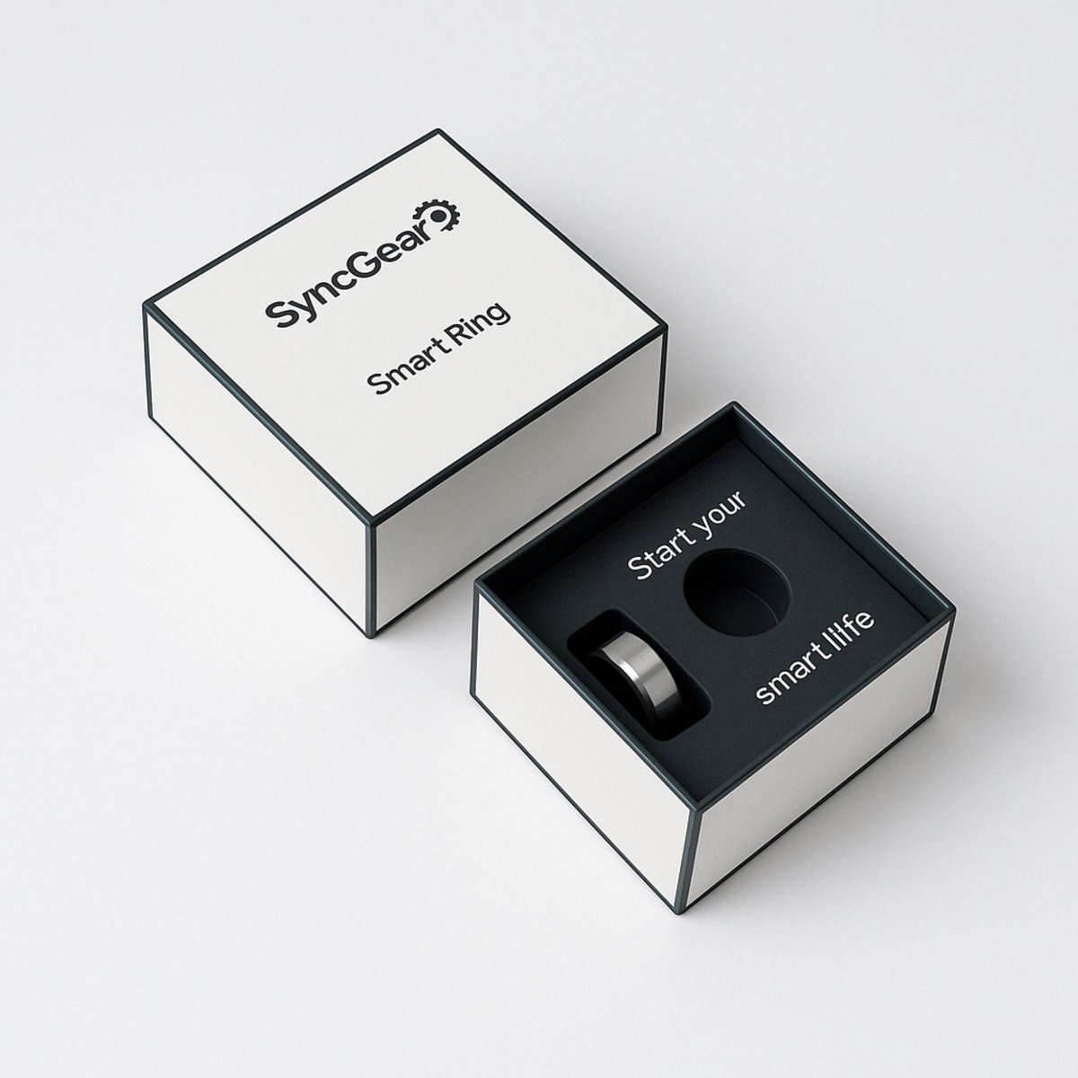 SyncGear Smart Ring Maat 11 Zilver voor Heren & Dames