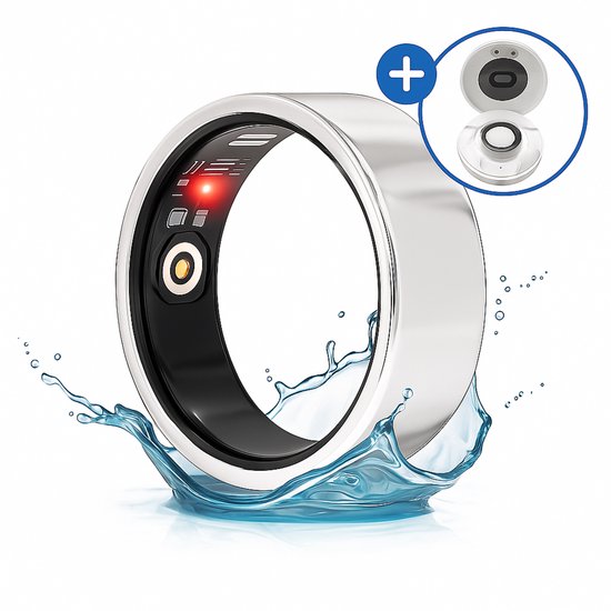 SyncGear Smart Ring Maat 11 Zilver voor Heren & Dames