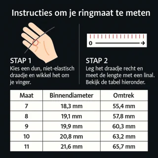 SyncGear Smart Ring S8 - Slimme Ring Zilver - Maat 8