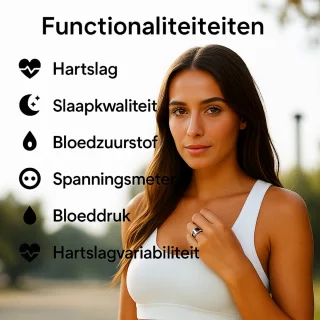 SyncGear Smart Ring S8 - Slimme Ring Zilver - Maat 8