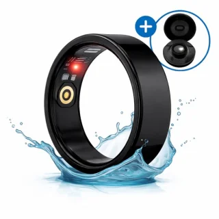 SyncGear Smart Ring - Slimme Ring Maat 11 (EU 65) - Zwart