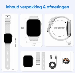Synyq Axis GPS Smartwatch Zilver