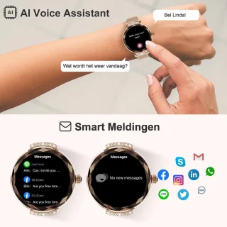 Synyq Diamond Smartwatch Dames 39mm