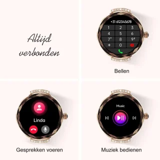 Synyq Diamond Smartwatch Dames 39mm