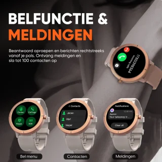 Synyq Evo Pro GPS Smartwatch Goud 1.32" AMOLED