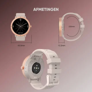 Synyq Evo Pro GPS Smartwatch Goud 1.32" AMOLED