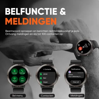 Synyq Evo Pro GPS Smartwatch Zwart