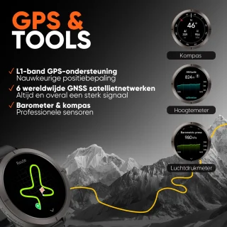Synyq Evo Pro GPS Smartwatch Zwart