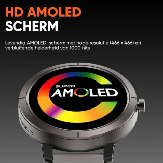 Synyq Evo Pro GPS Smartwatch Zwart