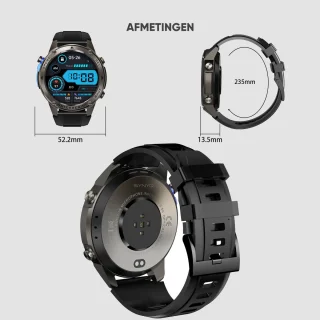 Synyq GPS Pro GPS Smartwatch Heren 1,43 inch AMOLED Sport Horloge