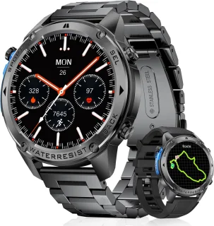 Synyq GPS Pro GPS Smartwatch Heren 1,43 inch AMOLED Sport Horloge