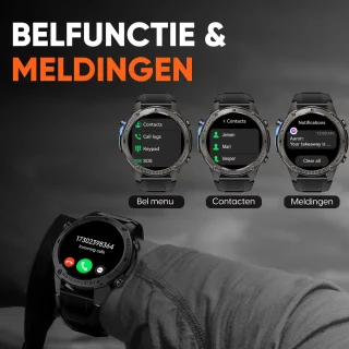 Synyq GPS Pro GPS Smartwatch Heren 1,43 inch AMOLED Sport Horloge