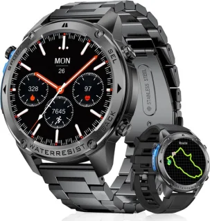 Synyq GPS Pro GPS Smartwatch Heren 1,43 inch AMOLED Sport Horloge