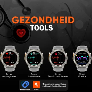 Synyq GPS Pro Smartwatch Heren 1,43 inch AMOLED