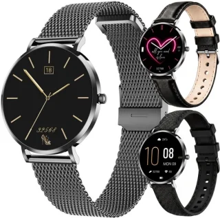 Synyq Liva amoled smartwatch dames 40mm black