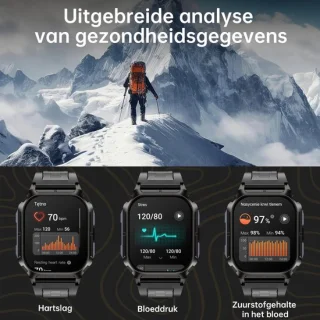 Sytifro D28 Smartwatch Horloge - Zwart