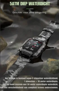 Tijdspeeltgeenrol Army smartwatch Groen/Cameo